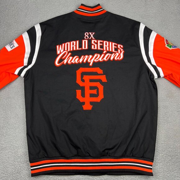 San Francisco Giants Varsity Jacket Mens 2XL XXL Black World Series G-III GIII - Picture 3 of 11